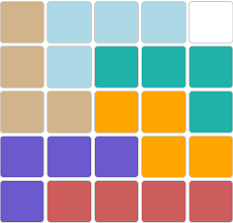 Slider - Example of a solved state - all colors are grouped